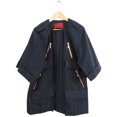 Moncler Gamme Rouge Midnight Navy Clarice Mesh Zip Coat - M (6/8)