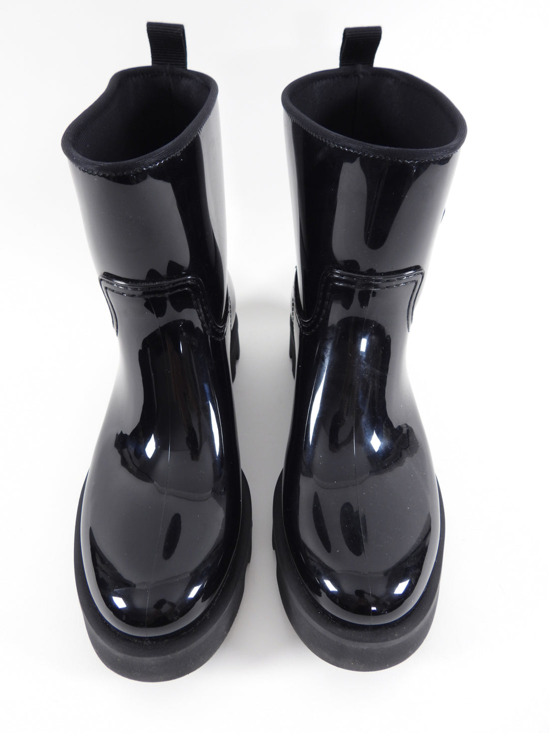 Moncler Black Shiny Rubber Ginette Boots - 40