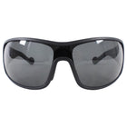 Moncler Black Wrap Sunglasses with Logo at Sides