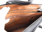 Mont Blanc Black Leather Slim Executive Briefcase Work Bag
