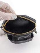 Moschino Couture Black Leather Biker Jacket Mini Chain Shoulder Bag
