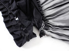 Moschino Cheap & Chic Grey and Black Bead Silk Tiered Dress - USA 4