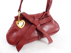 Moschino Red Lambskin Leather Mini Bag with Heart Detail