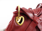 Moschino Red Lambskin Leather Mini Bag with Heart Detail