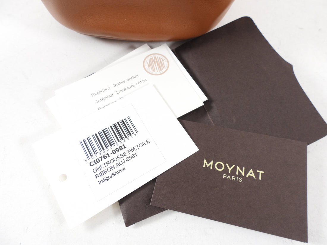 Moynat Brown Logo Canvas Bucket Bag