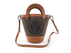 Moynat Brown Logo Canvas Bucket Bag