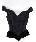 Mr. Pearl Haute Couture Vintage 2001 Black Silk Satin Corset - S
