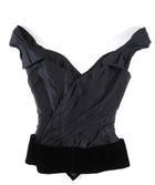 Mr. Pearl Haute Couture Vintage 2001 Black Silk Satin Corset - S