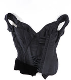 Mr. Pearl Haute Couture Vintage 2001 Black Silk Satin Corset - S
