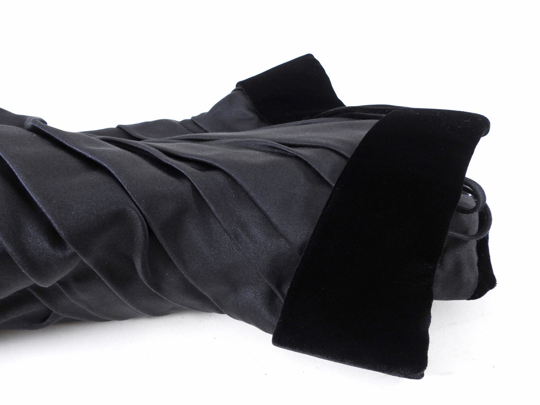 Mr. Pearl Haute Couture Vintage 2001 Black Silk Satin Corset - S