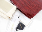 Nancy Gonzalez Dark Red Crocodile Mini Evening Clutch Bag