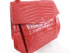 Nancy Gonzalez Red Crocodile Two Way Top Handle Bag