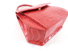 Nancy Gonzalez Red Crocodile Two Way Top Handle Bag