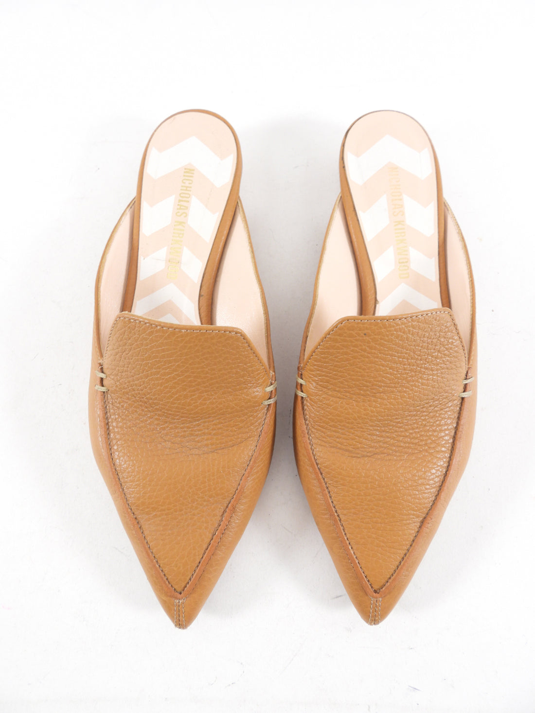 Nicholas Kirkwood Beya Flat Caramel Leather - 38 / 7