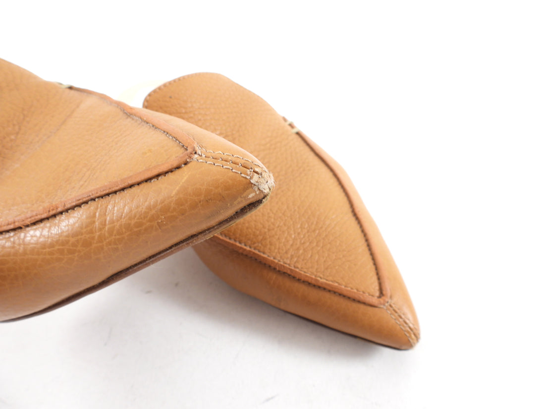 Nicholas Kirkwood Beya Flat Caramel Leather - 38 / 7