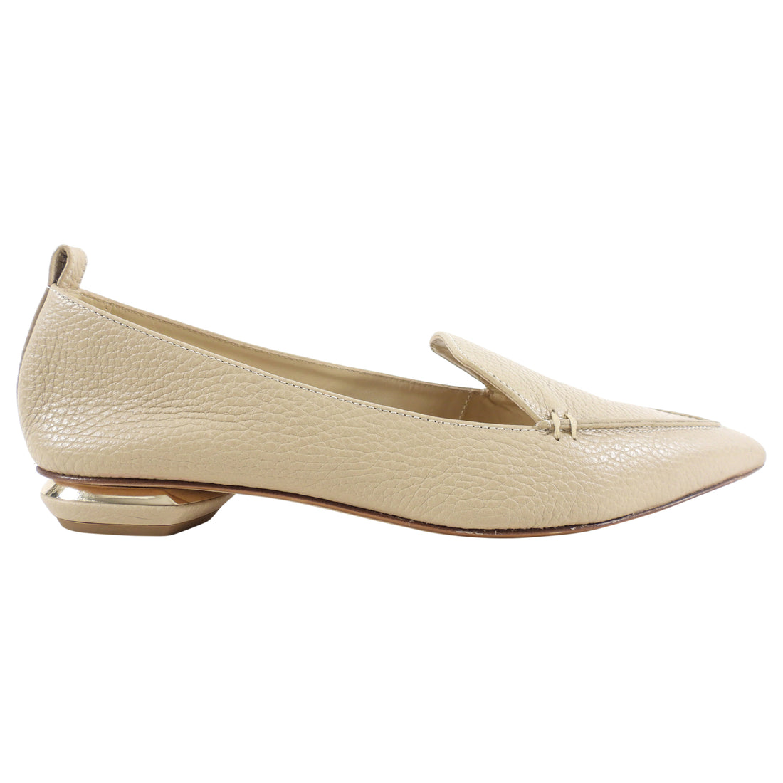 Nicholas Kirkwood Beige Pointed Beya Flat Shoes - 39 / 8