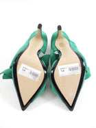 No. 21 Green Suede Bow Tie Pumps - 38.5 / 8