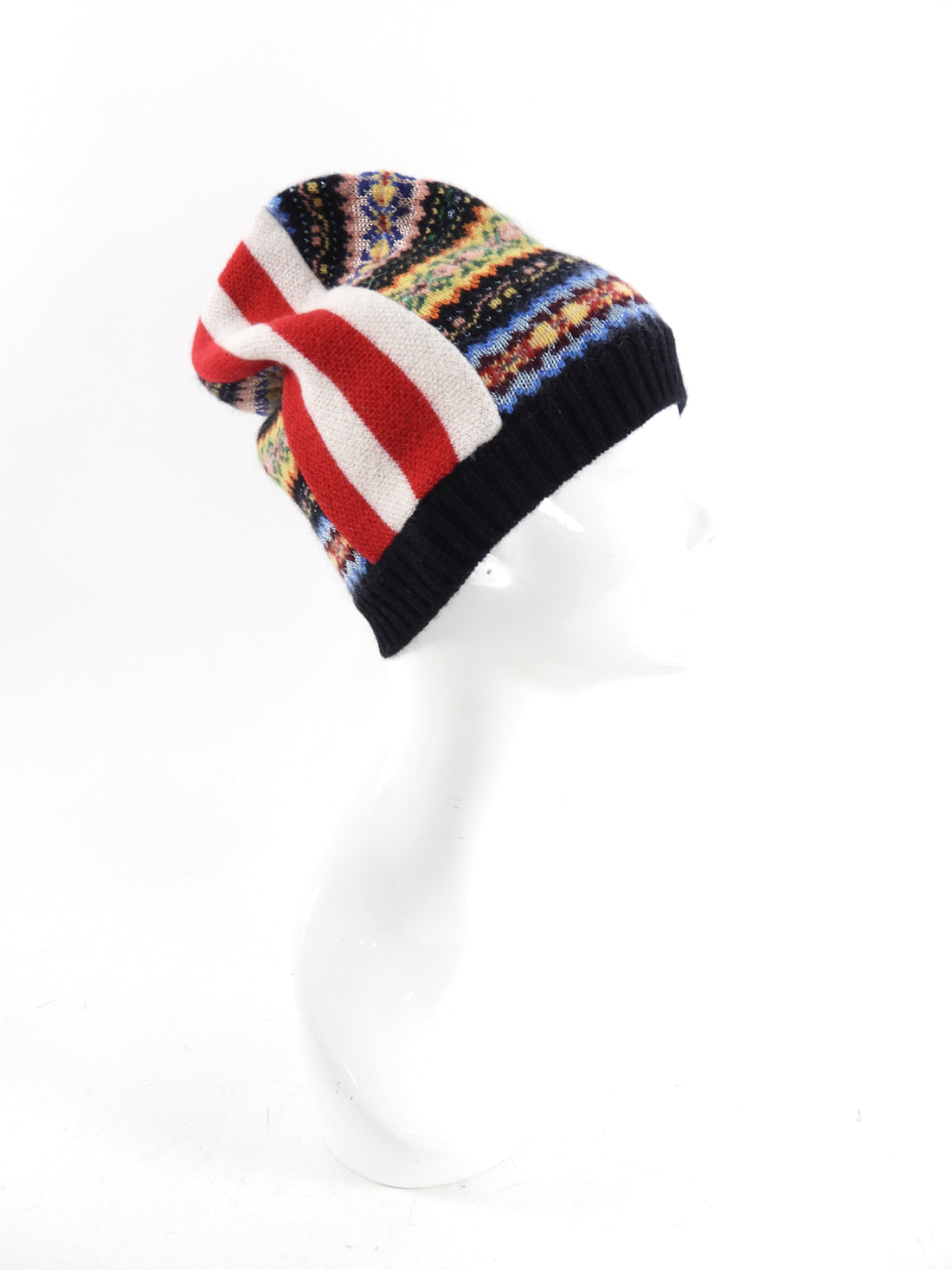 No 21 Multicolour Knit Stripe Wool Hat / Toque