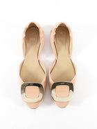 Roger Vivier Nude Patent Leather Chips Flat Buckle Shoes - 37 / 37.5