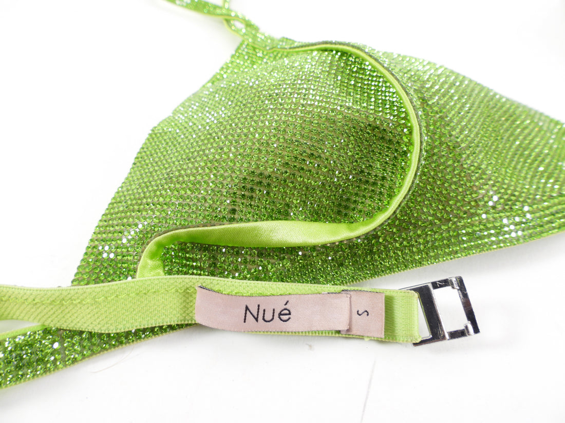 Nue Nué Sequin Bra in Green