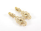 Oscar de la Renta Goldtone Topaz Crystal Drop Statement Earrings