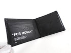 Off White Black Leather For Money Bifold Wallet