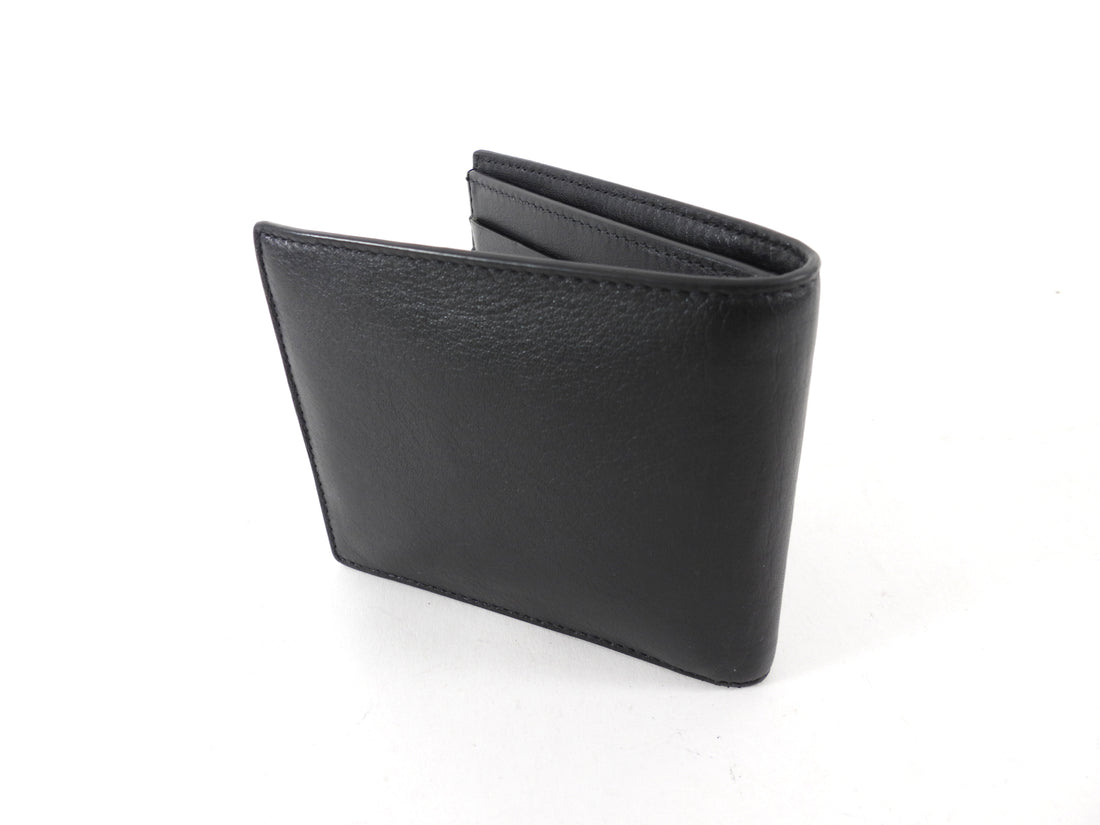 Off White Black Leather For Money Bifold Wallet