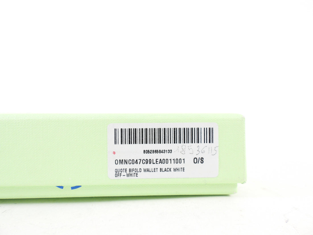 Off White Black Leather For Money Bifold Wallet