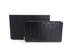 Paco Rabanne Black Embossed Leather Large Organizer Wallet