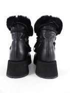 Paloma Barcelo Black Shearling Leather Platform Winter Boot - 37 / 7