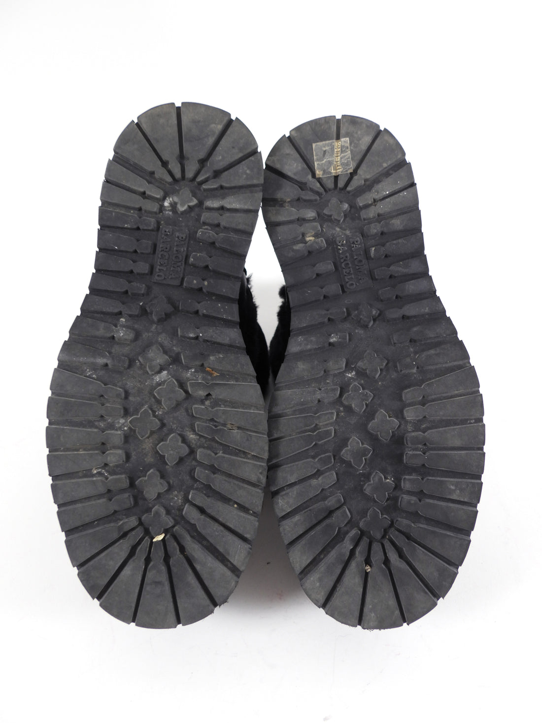 Paloma Barcelo Black Shearling Leather Platform Winter Boot - 37 / 7