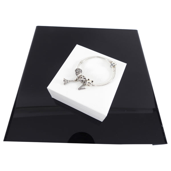 Pandora Sterling Silver Bracelet with 5 Charms – I MISS YOU VINTAGE
