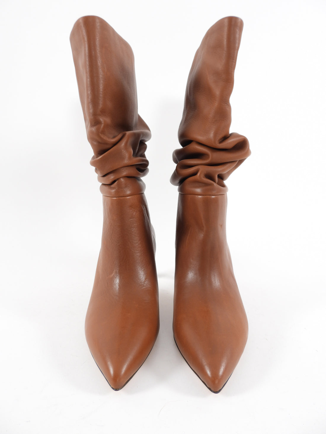 Paris Texas Brown Leather Slouch Boot - 37