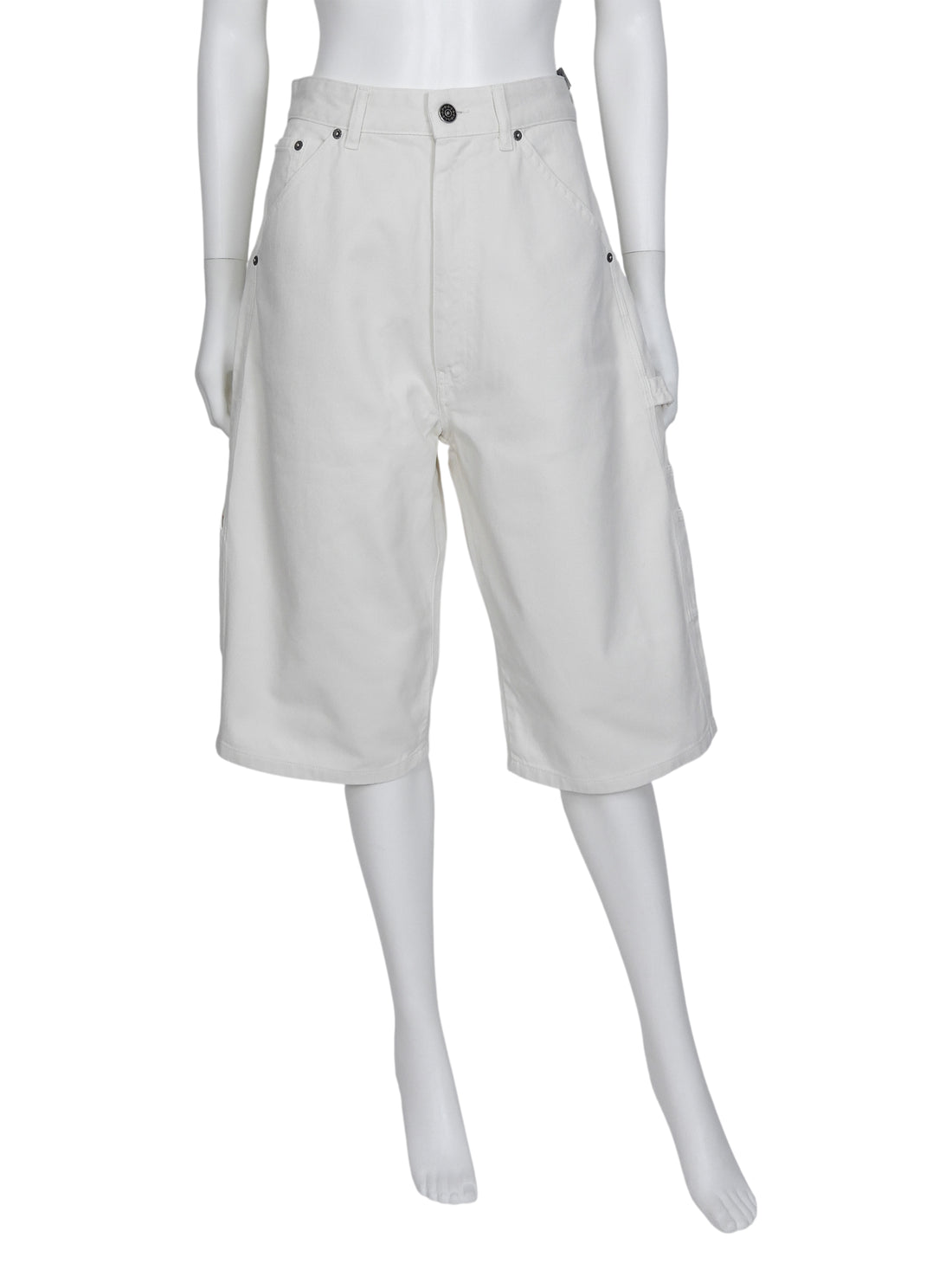 Phoebe Philo Ivory Denim Wide Culotte Shorts - 34