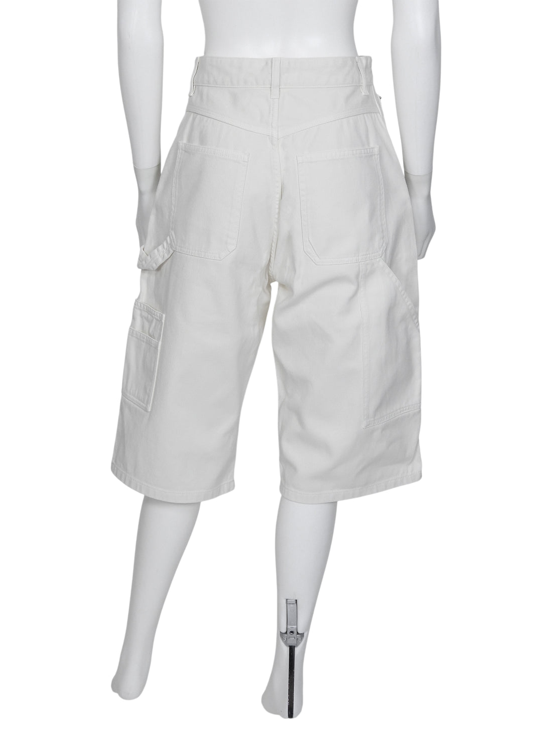 Phoebe Philo Ivory Denim Wide Culotte Shorts - 34