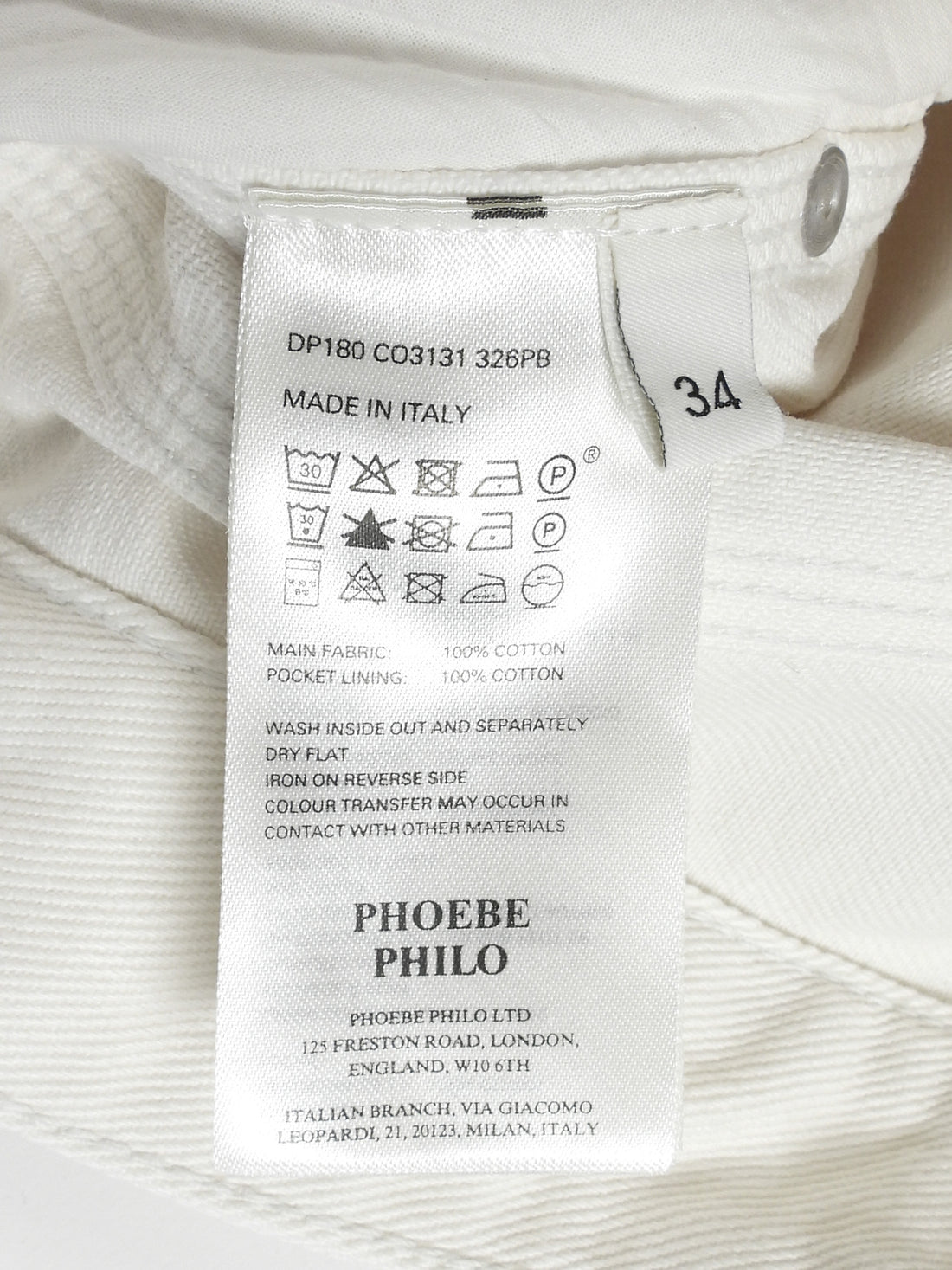 Phoebe Philo Ivory Denim Wide Culotte Shorts - 34