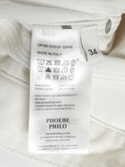 Phoebe Philo Ivory Denim Wide Culotte Shorts - 34