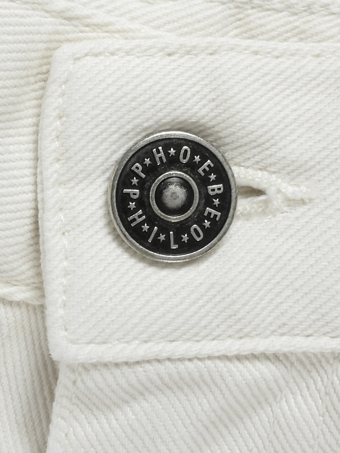 Phoebe Philo Ivory Denim Wide Culotte Shorts - 34