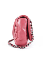 Chanel Fuchsia Pink Calfskin Bubble Quilt Medium Flap Bag