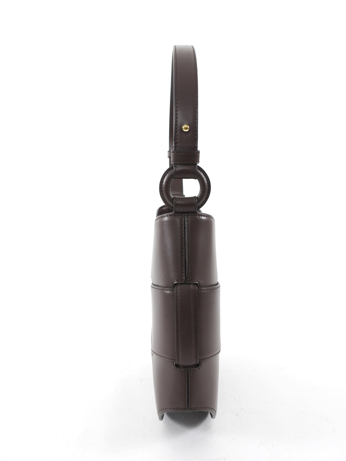 Polene Nodde Hobo Bag in Smooth Ebony Leather