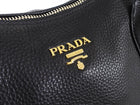 Prada Black Vitello Daino Leather Two Way Satchel Bag