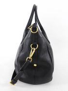 Prada Black Vitello Daino Leather Two Way Satchel Bag