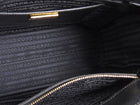 Prada Black Saffiano Top Handle Small Tote Bag