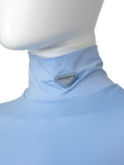 Prada Blue Tech Jersey Triangle Logo Plaque Turtleneck - 44