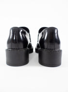 Prada Black Brushed Leather Chunky Loafer - 36