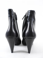 Prada Black Leather Heeled Ankle Boots - 36.5