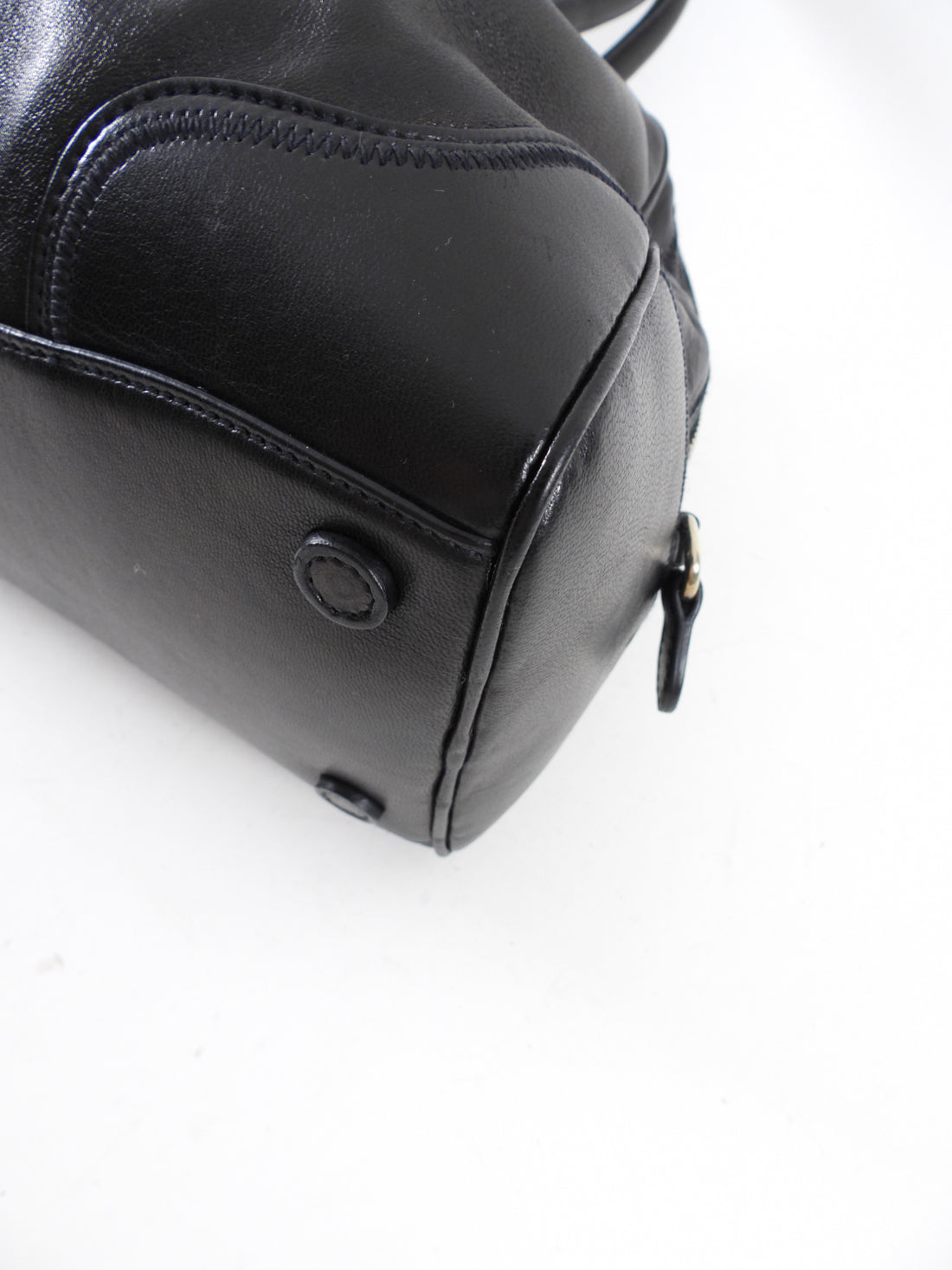 Prada Black Leather Nappa Leather Bowler Bag