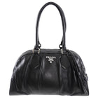 Prada Black Leather Nappa Leather Bowler Bag