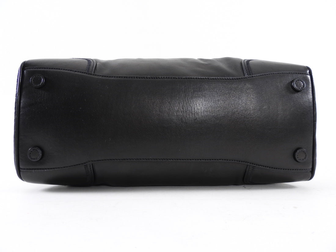 Prada Black Leather Nappa Leather Bowler Bag