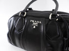 Prada Black Leather Nappa Leather Bowler Bag